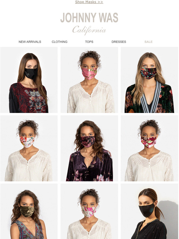 Johnny Was New Face Masks Are Here! Milled