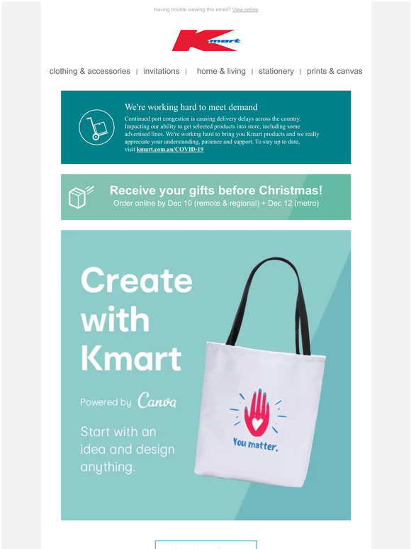 Kmart Australia Personalise your products with Kmart Create Milled