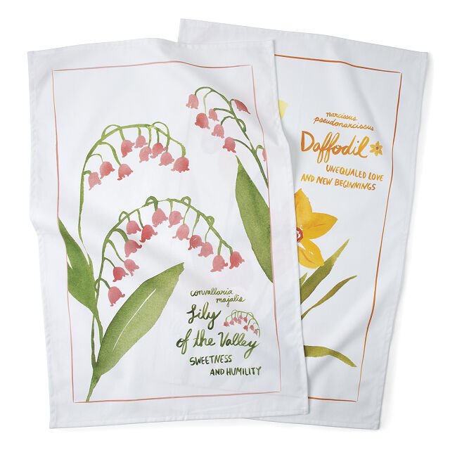 Birth Month Flower Tea Towels