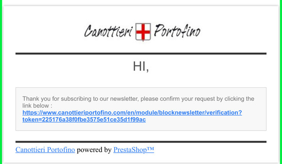 [Canottieri Portofino] Email verification