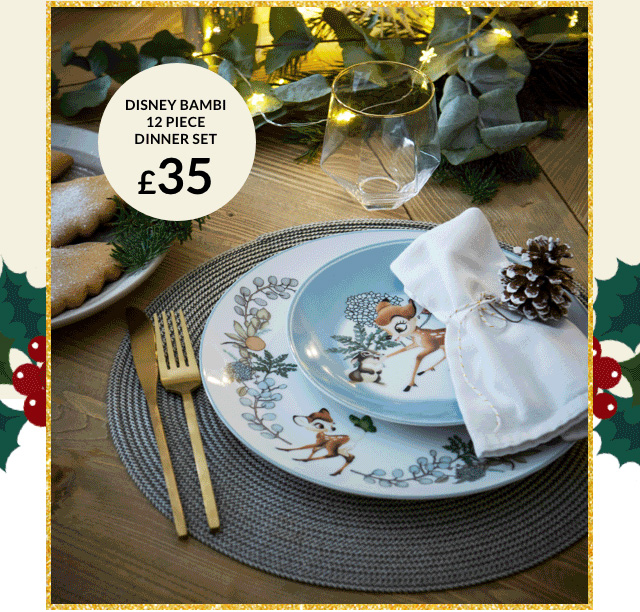 Ceramic Dinnerware Bambi 12 Piece Dinner Set Stitch Disney - Main Image