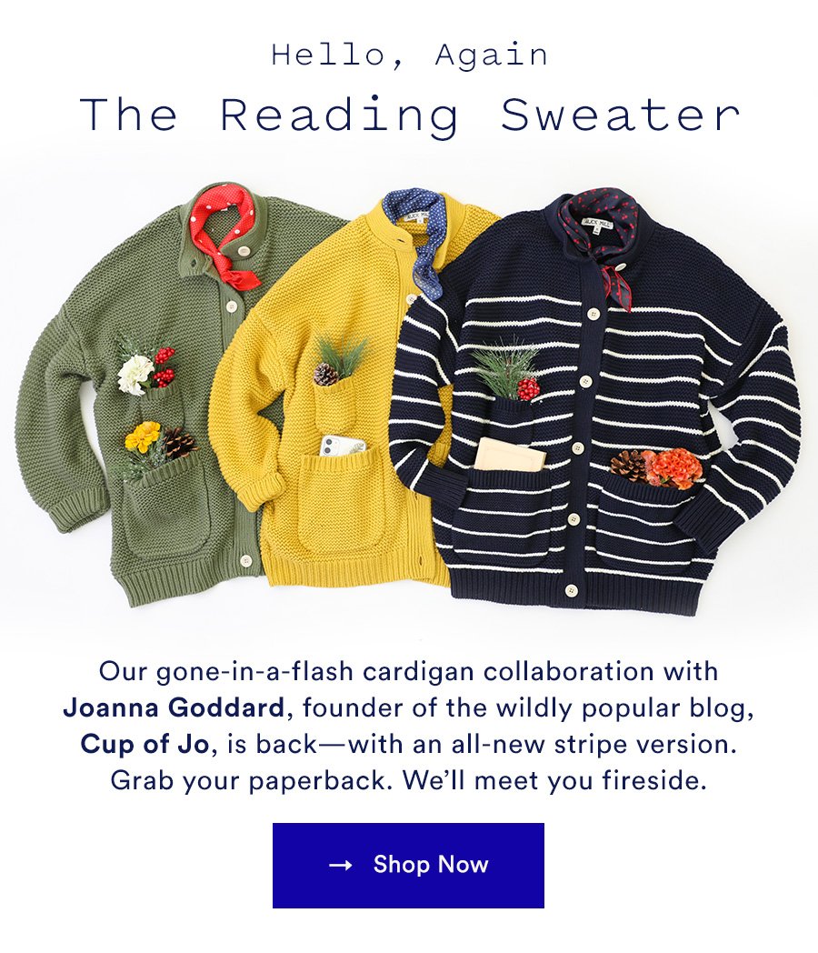 Alex Mill The Cup Of Jo Reading Sweater Is Back Milled