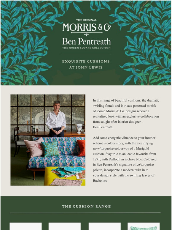 Exquisite Morris & Co. Cushions at John Lewis