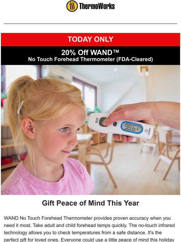 ThermoWorks Today Only 20 Off WAND No Touch Forehead Thermometer   C@2x 