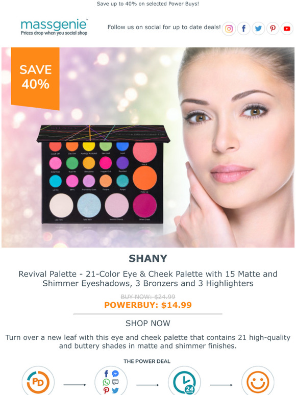 21-Color Eye & Cheek Palette starting 40% off