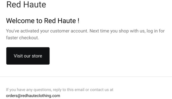 Customer account confirmation