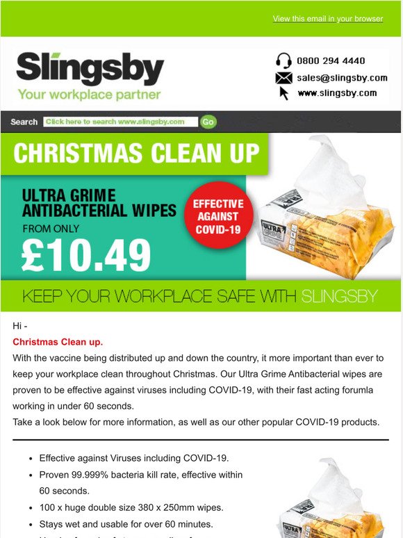 Ultra Grime Wipes - Perfect for the Christmas Clean-up!