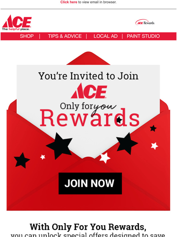 Ace Hardware Join Ace Rewards for exclusive perks + 5 off 15+ TODAY