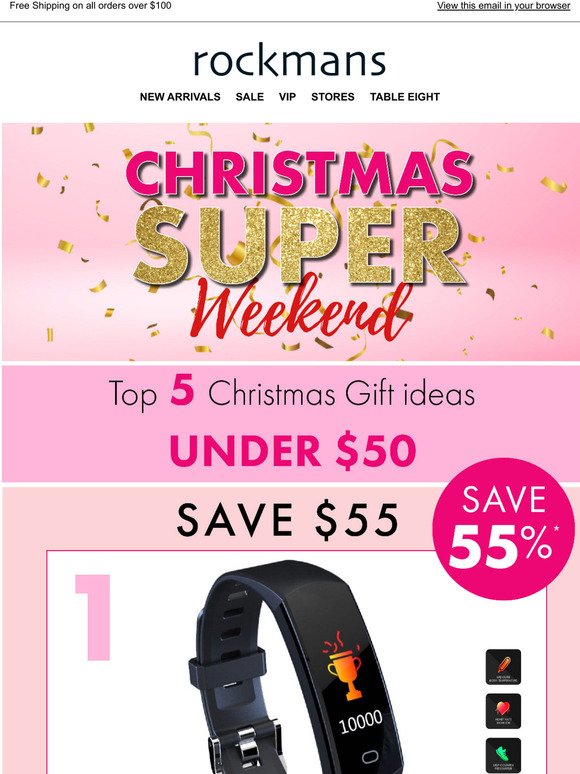Need help? Top 5 gifts under $50*
