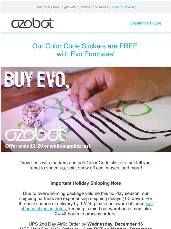 Ozobot STEAM Gifts for the Holiday Season