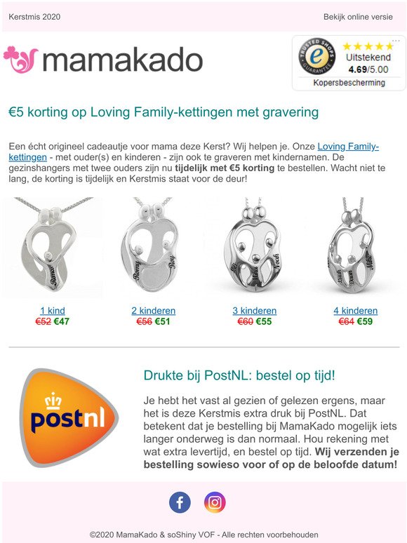 🎅 Kerstkorting: €5 op je gegraveerde Loving Family-ketting 🎄