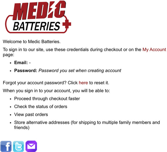 Welcome to Medic Batteries