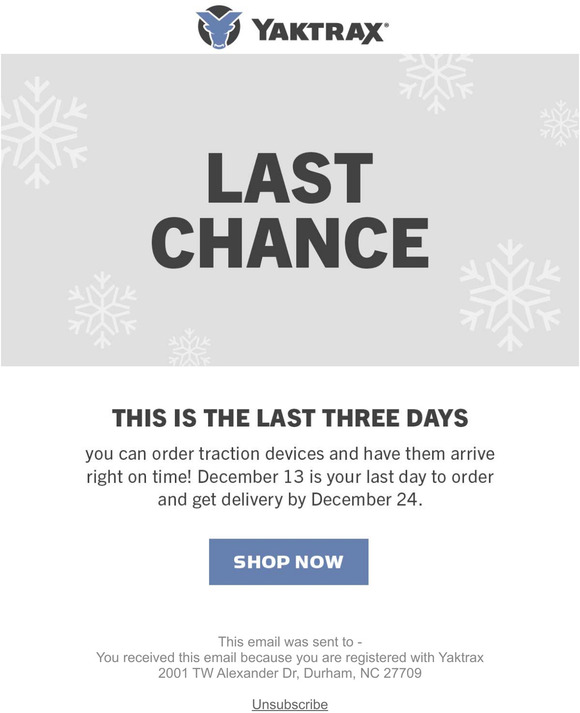 LAST CHANCE!  Order in time for the holidays.