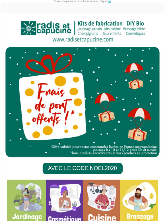 Radis et Capucine - Frais de port gratuits pendant 2 jours !