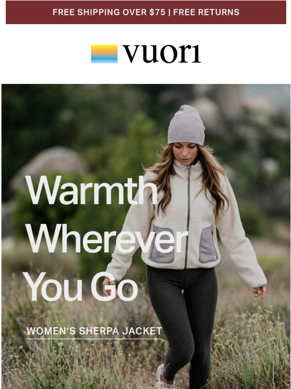 Vuori: Back in stock: Women's Sherpa Jacket | Milled