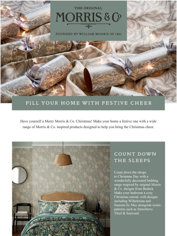 Fill your home with festive cheer this Christmas with Morris & Co.