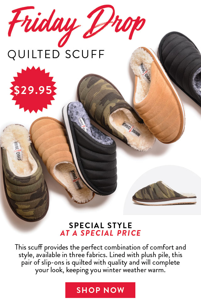 minnetonka quilted scuff