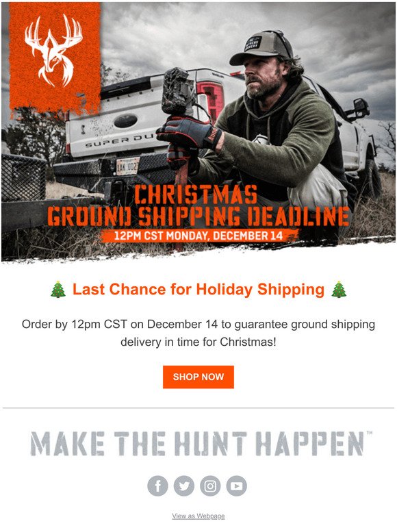 Last Chance for Holiday Shipping