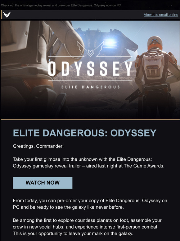 Elite Dangerous Odyssey Gameplay Trailer Revealed At The Game