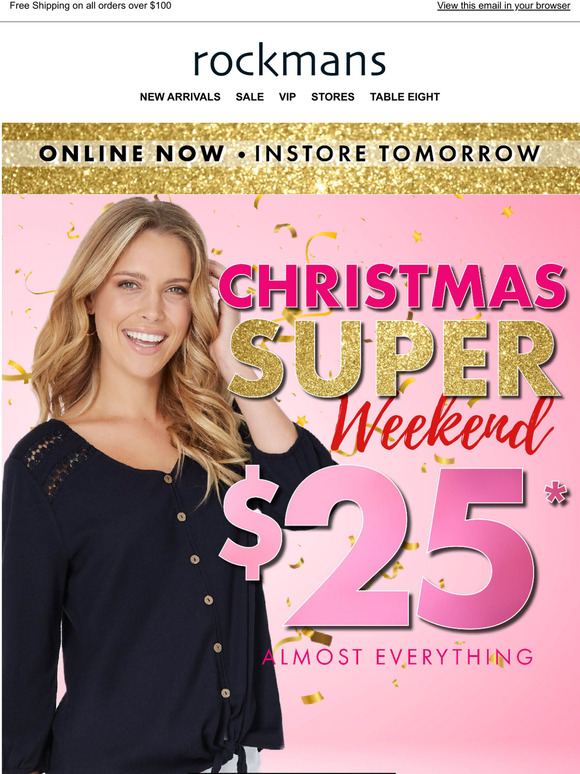 'Tis the season to shop | $25* ALMOST EVERYTHING