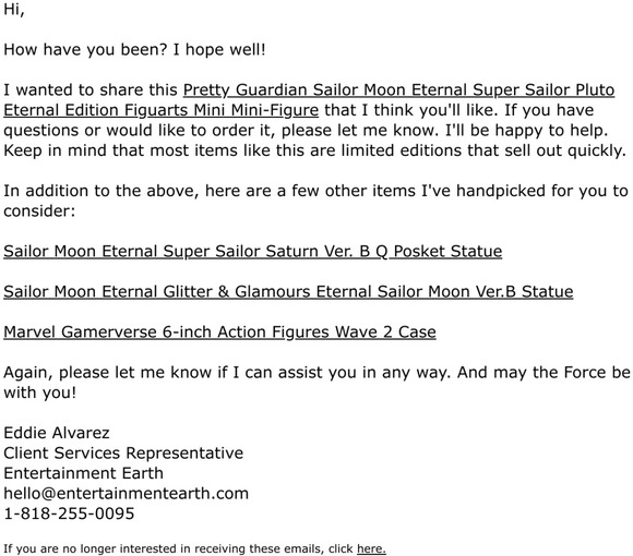 Entertainment Earth Did You See This Pretty Guardian Sailor Moon Eternal Super Sailor Pluto Eternal Edition Figuarts Mini Mini Figure Milled