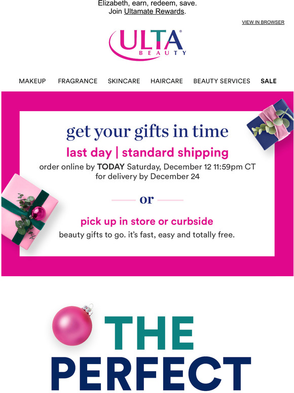 Ulta Beauty 🚚📦 Last day to order for delivery by Dec. 24! Milled
