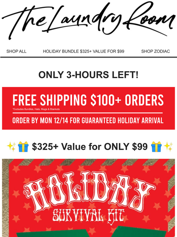❄️ ❄️  ONLY 3-HOURS LEFT! ❄️ ❄️