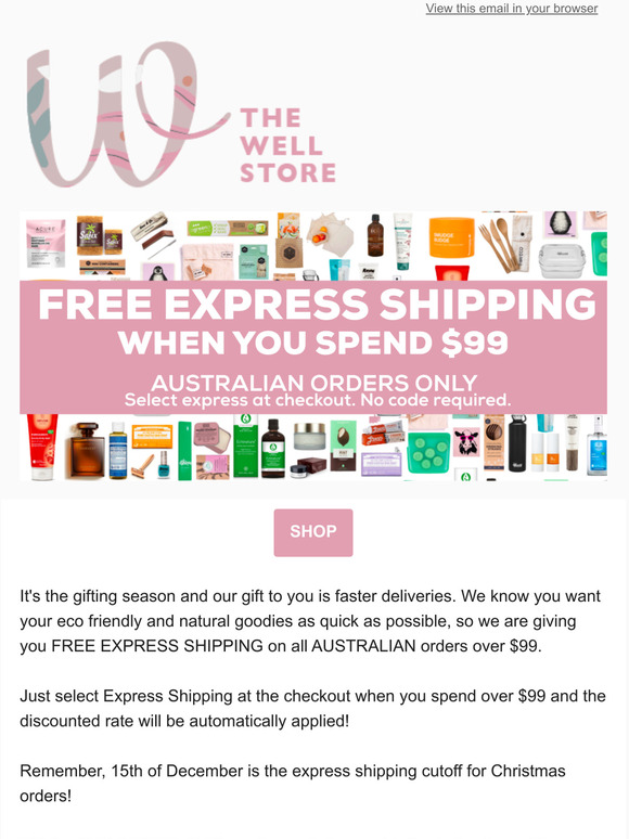free express shipping code