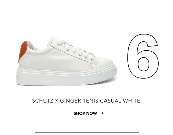 Schutz x Ginger Tênis Casual White | ZZ MALL