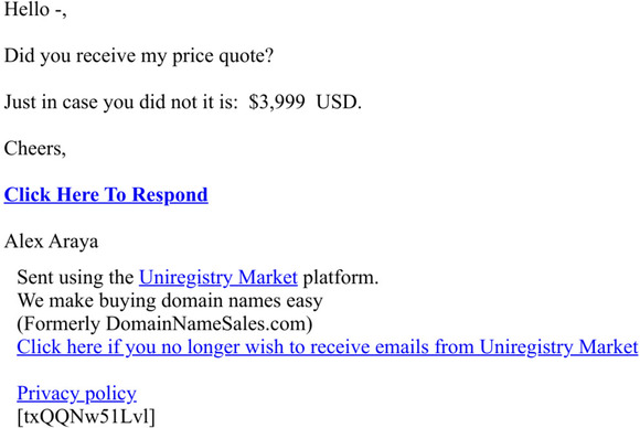 Re: melinea.com