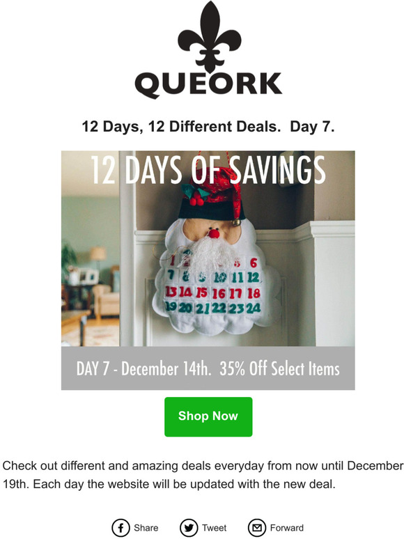 12 Days Of Savings - Day 7, 35% Off Select Items 🎅