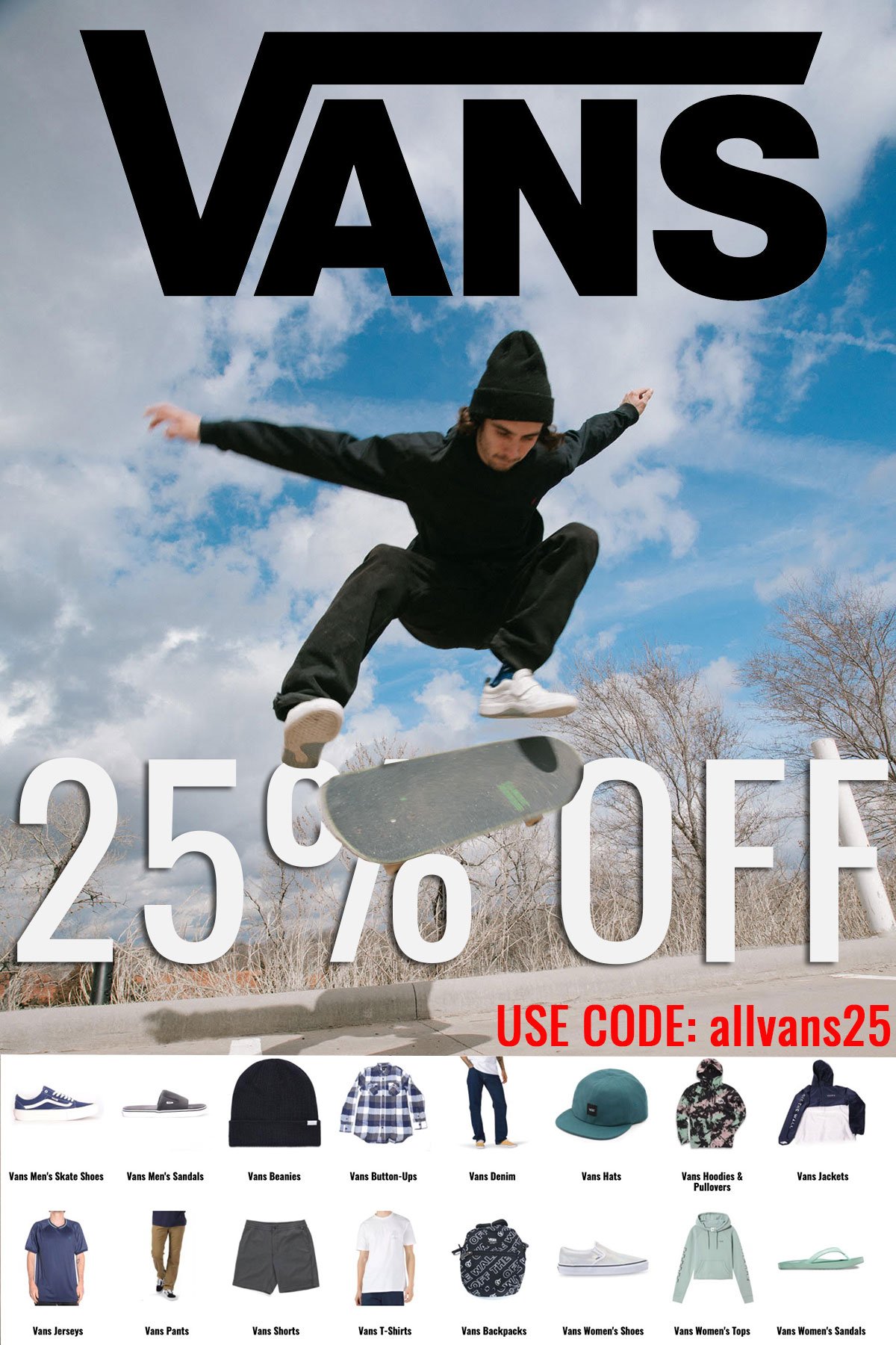 25% Off Everything from Vans!