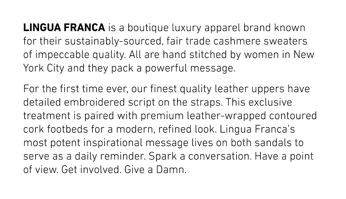 lingua franca birkenstock