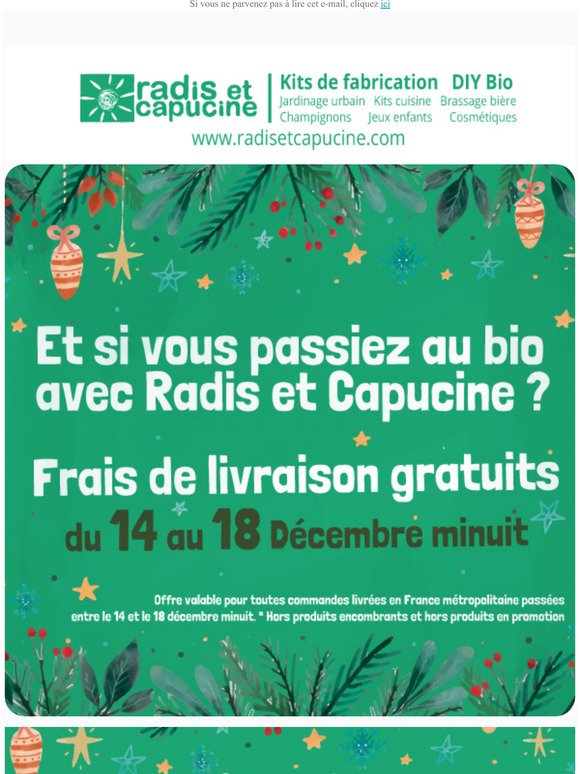 Radis et Capucine - Frais de port gratuits toute la semaine !