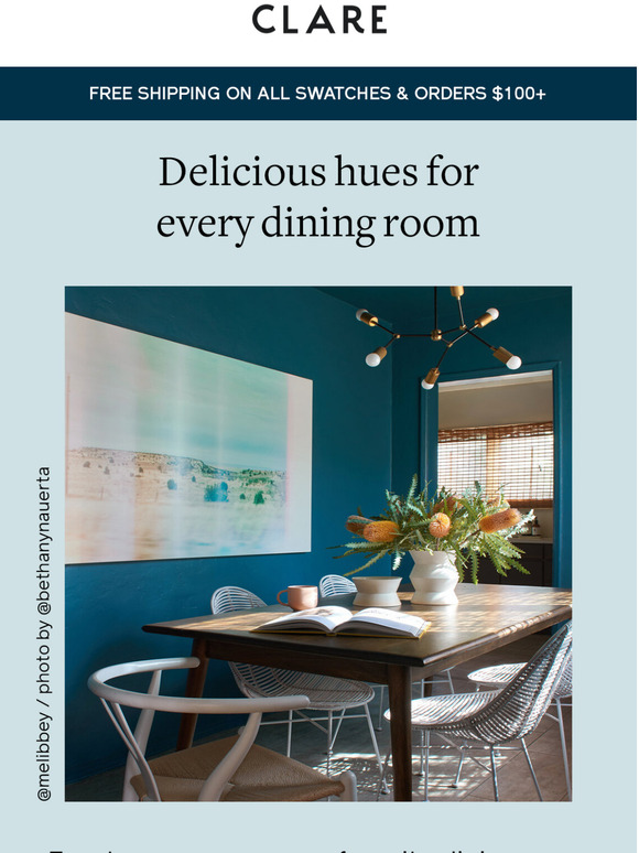 Clare A guide to dining room paint colors 🎨 Milled