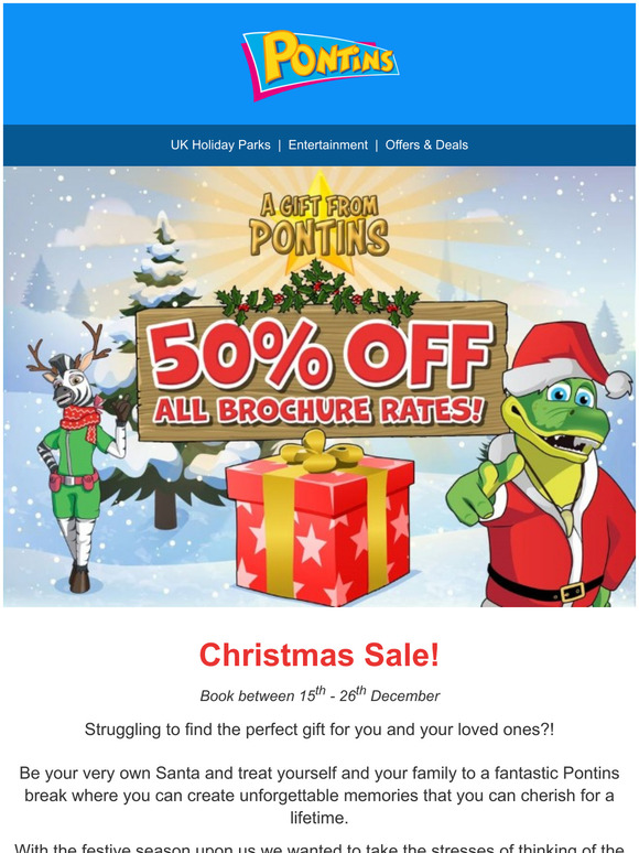 Miles Kimball Christmas Sales Brochure 2022 Pontins: 50% Off Christmas Sale! | From £35 Per Apartment | Milled
