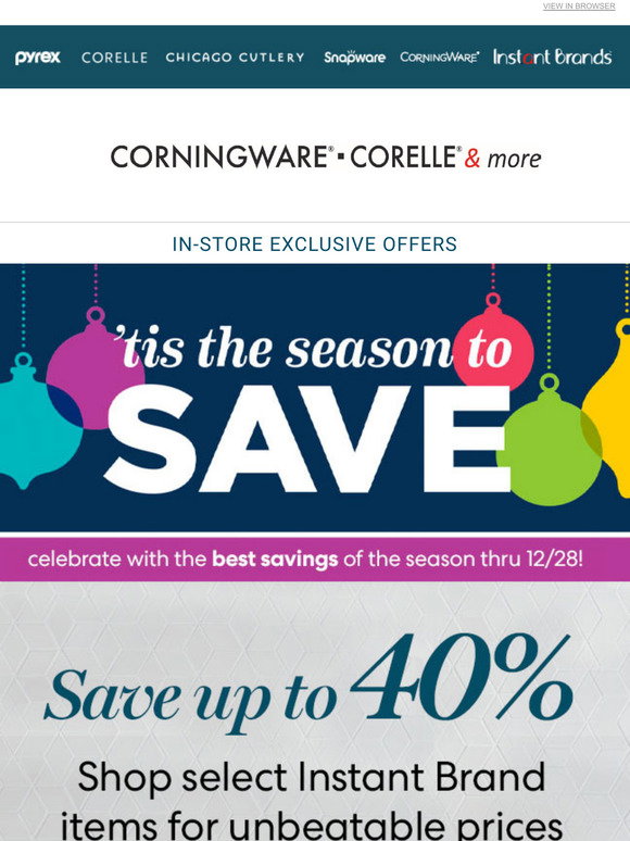 Corningware Corelle &amp; More Outlets: All the best brands at unbeatable ...