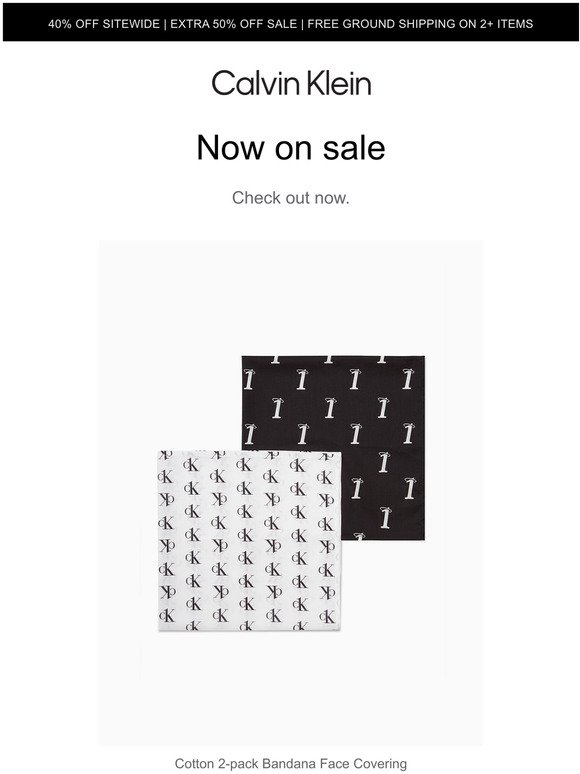 Calvin Klein Canada: Cotton 2-pack Bandana Face Covering Is Now On Sale |  Milled