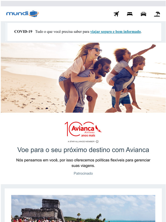 Comece o ano novo viajando: desfrute de novas aventuras com a Avianca.