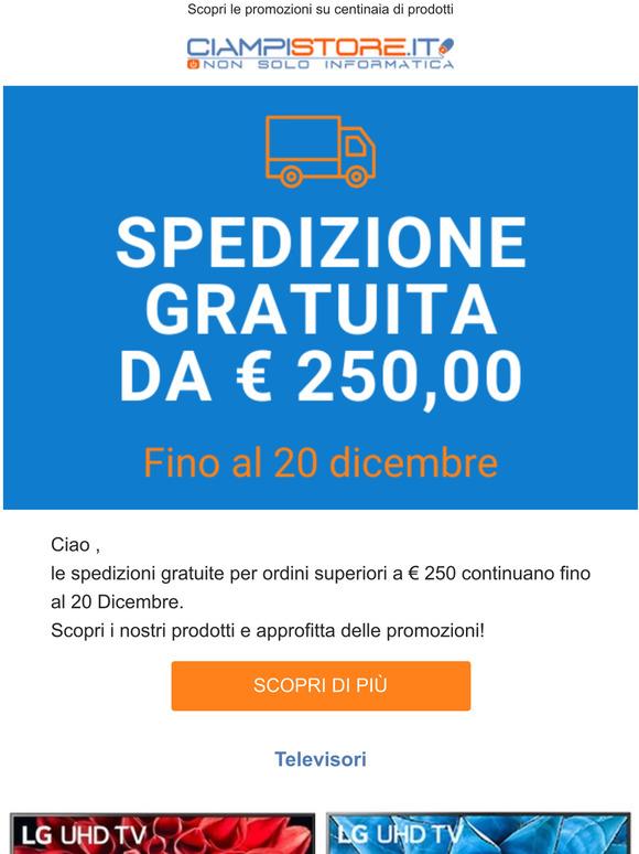 Scopri le offerte Ciampistore della settimana