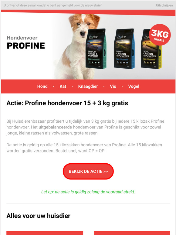 Actie: Profine hondenvoer 15 + 3 kg gratis 🐶🦴
