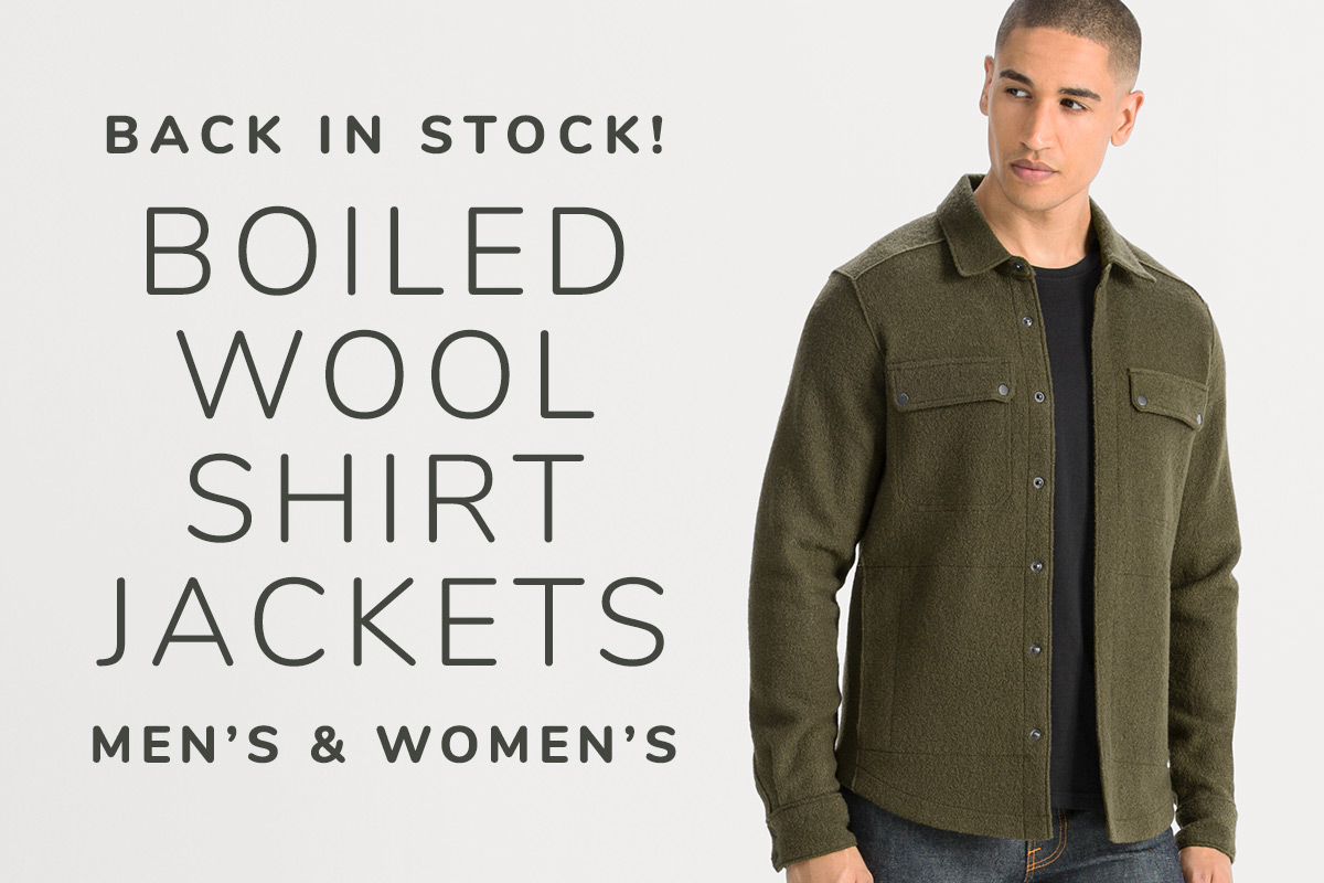 boiled wool shirt jacket