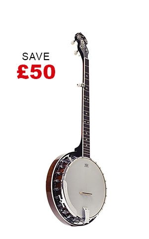 Ozark 5 String Electric Banjo and Padded Cover