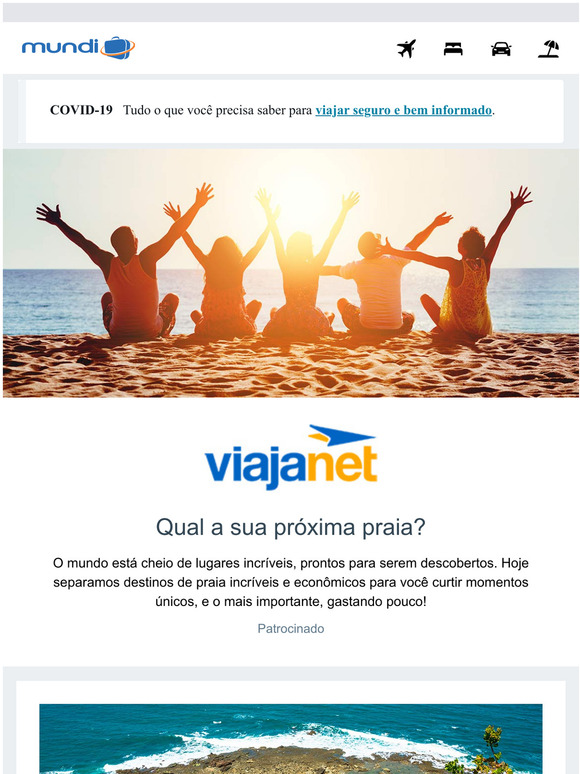 Praias incríveis gastando pouco? No ViajaNet tem!