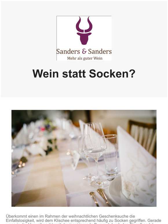 Wein statt Socken