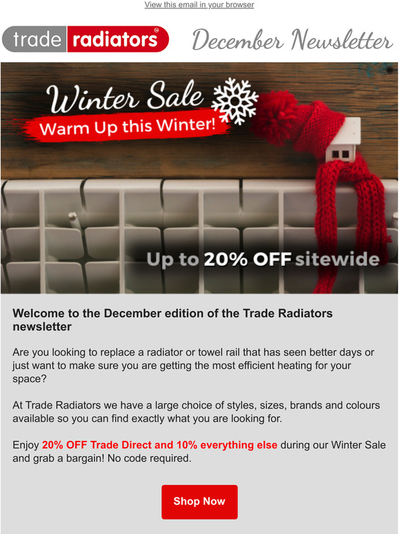 Warm Up This Winter! - December Newsletter