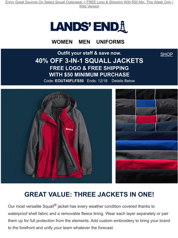 3 in 1 squall jacket