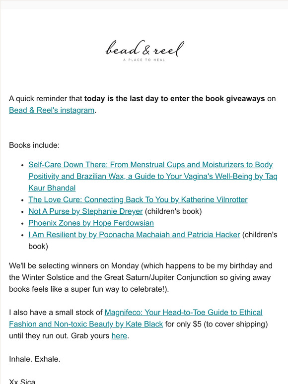 Last day to win free books!