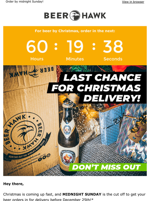 Beer Hawk Last chance to get your Christmas orders in! 🚨 Milled