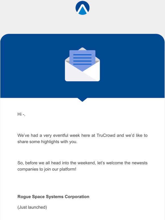 We’ve got new startups to support on TruCrowd 